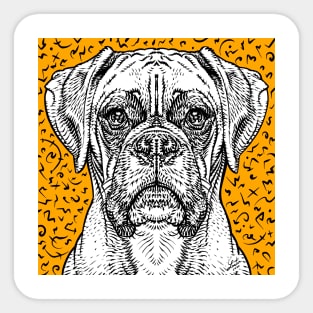 BOXER ink portrait Sticker